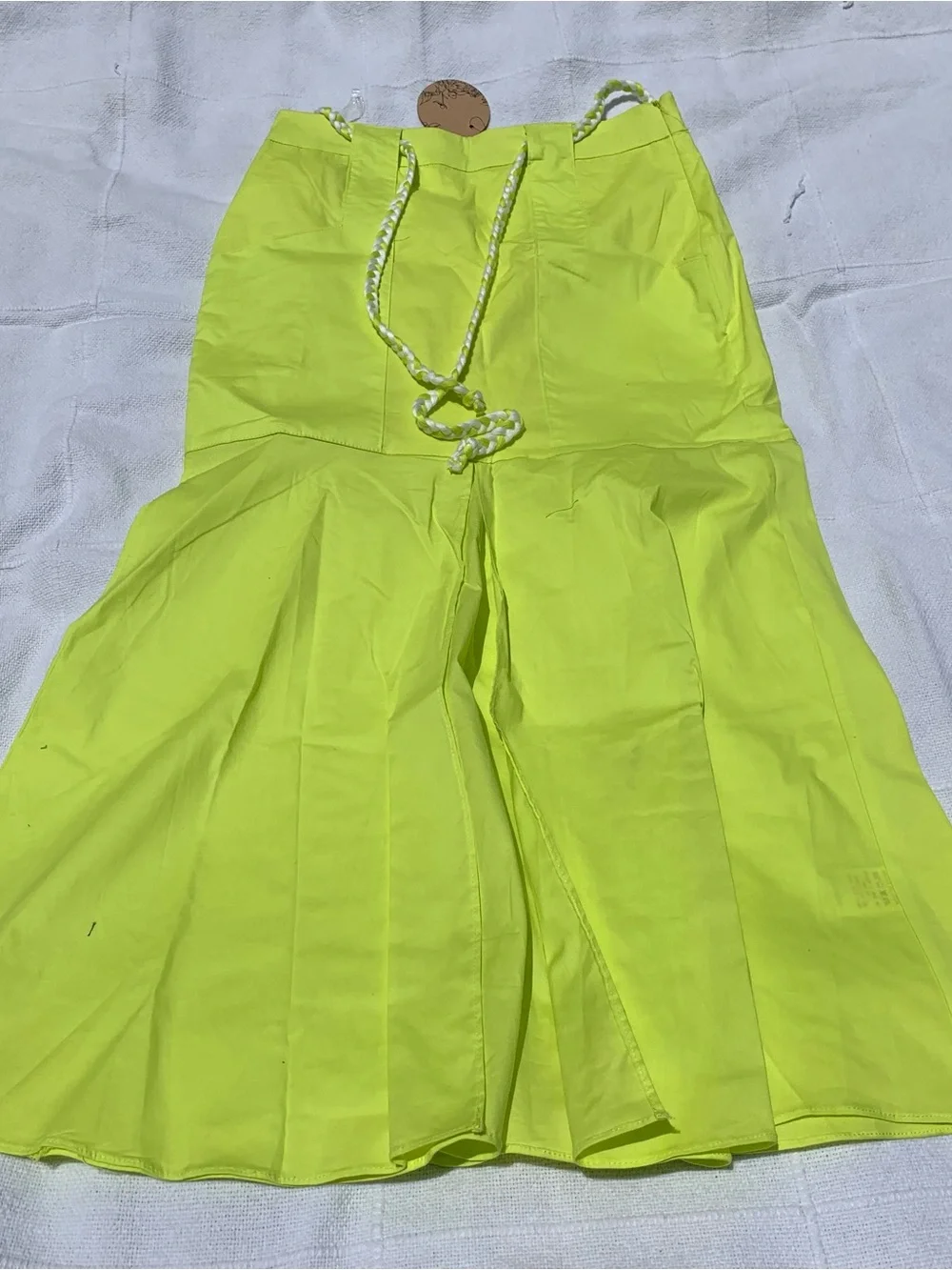 Lime Green Two-Piece Skirt Set